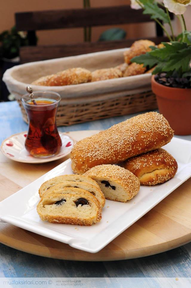 zeytinli simit yapımı