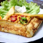 Krepte Peynirli ve Biberli Yumurta