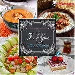 3. Gün iftar Menüsü (2015)