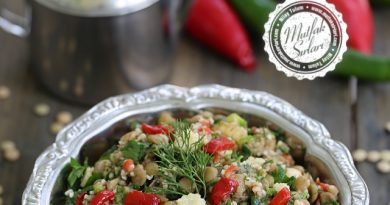 Bulgurlu Yeşil Mercimek Salatası