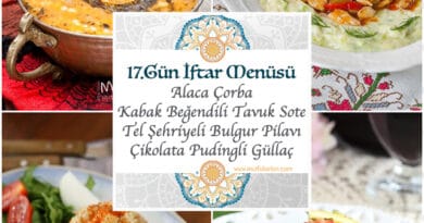 17.Gün İftar Menüsü 2021