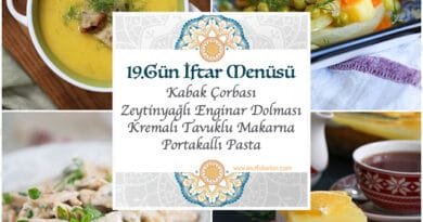 19.Gün İftar Menüsü 2021