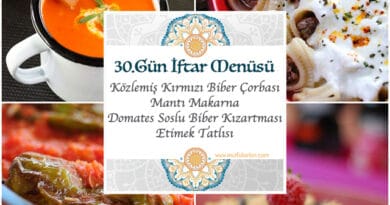 30.Gün İftar Menüsü 2021