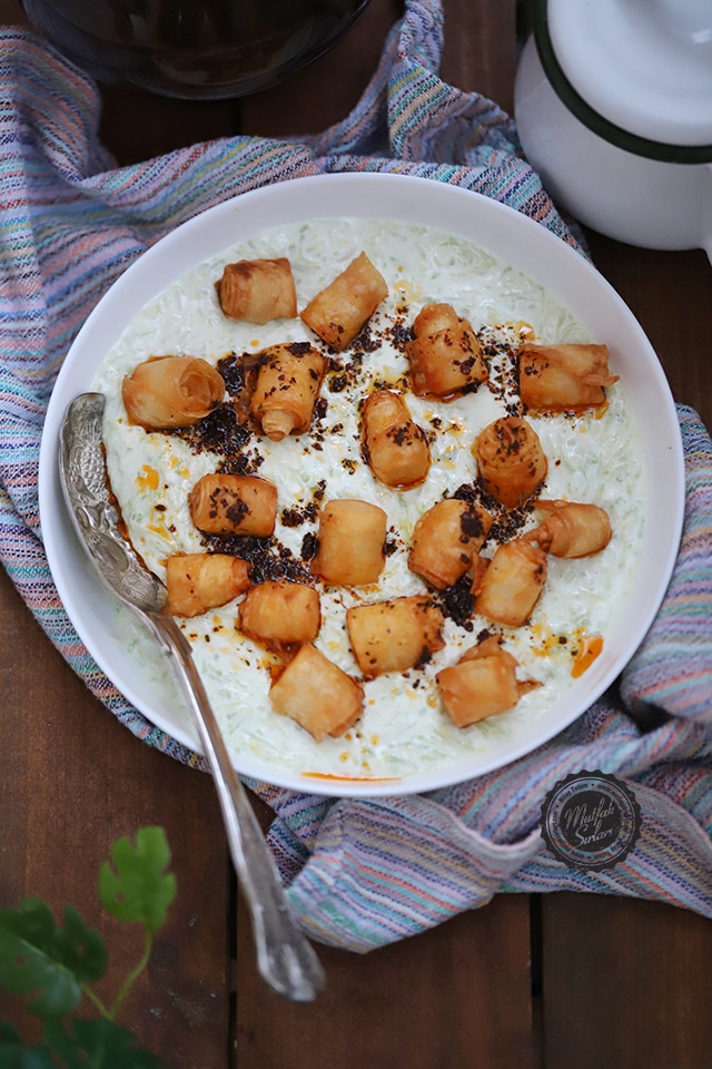 Çıtır Yufkalı Yoğurtlu Kabak Salatası