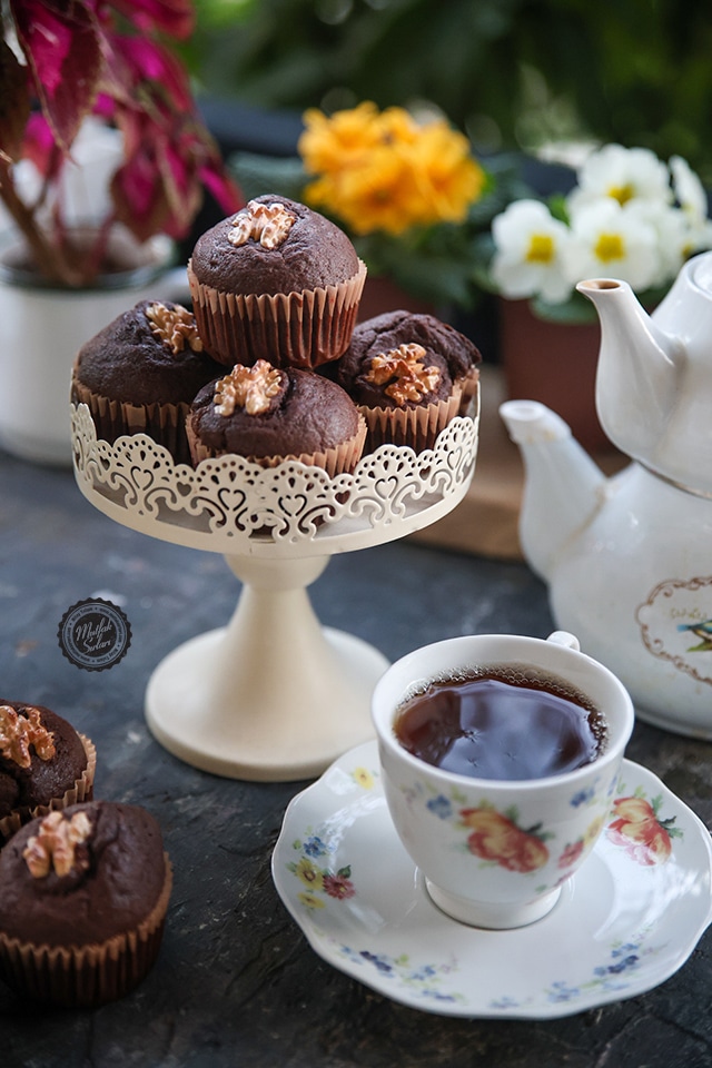 çikolatalı muzlu muffin